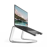 Twelve South Curve SE for MacBooks and Laptops | Aluminum Ergonomic Desktop Cooling Stand for Home or Office, Silver