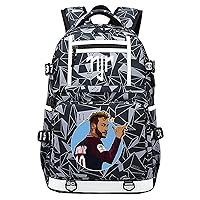Large Capacity Multifunction Knapsack-Neymar JR Casual Bookbag Wear Resistant Travel Backpack with USB Charging Port