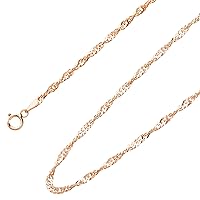 Ardeo Aurum Unisex necklace made of 375 gold Singapore chain, real gold