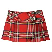 13 Inch Micro Mini Plaid Kilt Skirt