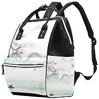 Scenic Boating on The Lake Diaper Bag Travel Mom Bags Nappy Backpack Large Capacity for Baby Care