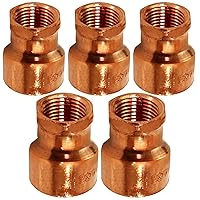 DDGA0120-5 Female Adapter Reducing Fitting Sweat x FIP Connections, 1/2 X 1/4, Copper