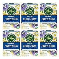 Traditional Medicinals Organic Fair Trade Certified Nighty Night Herbal Tea 16 Count (Pack of 6)