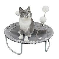 Cat Hammock Bed,Free-Standing Sleeping Dog/Pet Bed,Comfortable and Breathable Elevated Cat Bed,Detachable Portable Indoor/Outdoor Pet Bed,for Cats and Small Dogs(Grey)