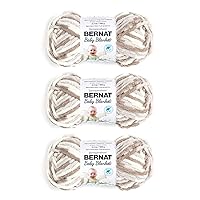 Bernat Baby Blanket Little Sand Castles Yarn - 3 Pack of 100g/3.5oz - Polyester - 6 Super Bulky - 72 Yards - Knitting/Crochet