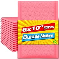 Bubble Mailers 6x10 Inch 50 Pack, Waterproof and Tear-Resistant Padded Envelopes, Thick Poly Bubble Envelopes, Suitable for Small Businesses, Shipping, Mailing, Packaging