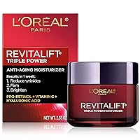 Revitalift Triple Power Anti-Aging Face Moisturizer, Pro Retinol, Hyaluronic Acid & Vitamin C, Reduce Wrinkles 2.55 Oz