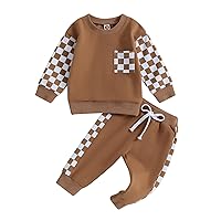 Baby Boy Clothes 3 6 9 12 18 24M 3T Pants Set Hooded Patchwork Hoodie Striped Sweatpants Fall Winter Outfit