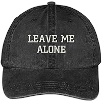 Trendy Apparel Shop Leave Me Alone Embroidered Washed Cotton Adjustable Cap