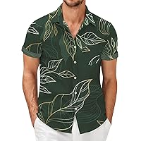 Funny Hawaiian Shirts for Men Casual Summer Button Down Collared Short Sleeve Beach Shirts Loose Fit Graphic Dress Shirts
