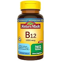 Vitamin B12 1000 mcg, Dietary Supplement for Energy Metabolism Support, 150 Softgels, 150 Day Supply