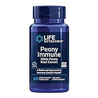 Life Extension Peony Immune - White Peony Root-Extract Supplement Pills for Healthy Immune Support and Cell Balance - Non-GMO, Gluten-Free, Vegetarian - 60 Capsules