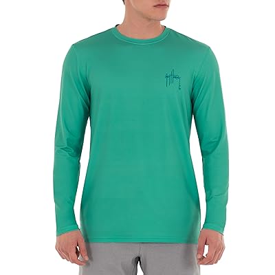 Guy Harvey Men’s Long Sleeve Performance Shirt with 50 UPF Sun Protection