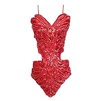 XJYIOEWT Red Sparkly Dress,Flashy Hip Women's Sexy Dress All Sequined Embellished Sequins Women Dress Woman Party Dresse