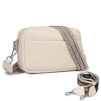 Small Shoulder Crossbody Bag for Women Vegan Leather Handbag Purse Triple Zip Wallet Purse Trendy Bag
