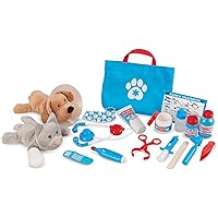 Examine and Treat Pet Vet Play Set (24 pcs) - Kids Veterinary Play Set, Veterinarian Kit For Kids, STEAM Toy, Pretend Play Doctor Set For Kids Ages 3+