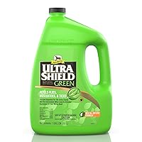 Absorbine UltraShield Green All-Natural Fly & Insect Repellent for Horses & Dogs, Essential Oils Repel & Control, 128oz Bottle, No Sprayer