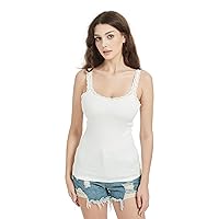 3-Pack Womens Cotton Undershirts Camisole, Soft Comfy Wick Stretch Cotton Undershirts Tank Lingerie Camisoles (S-4XL)