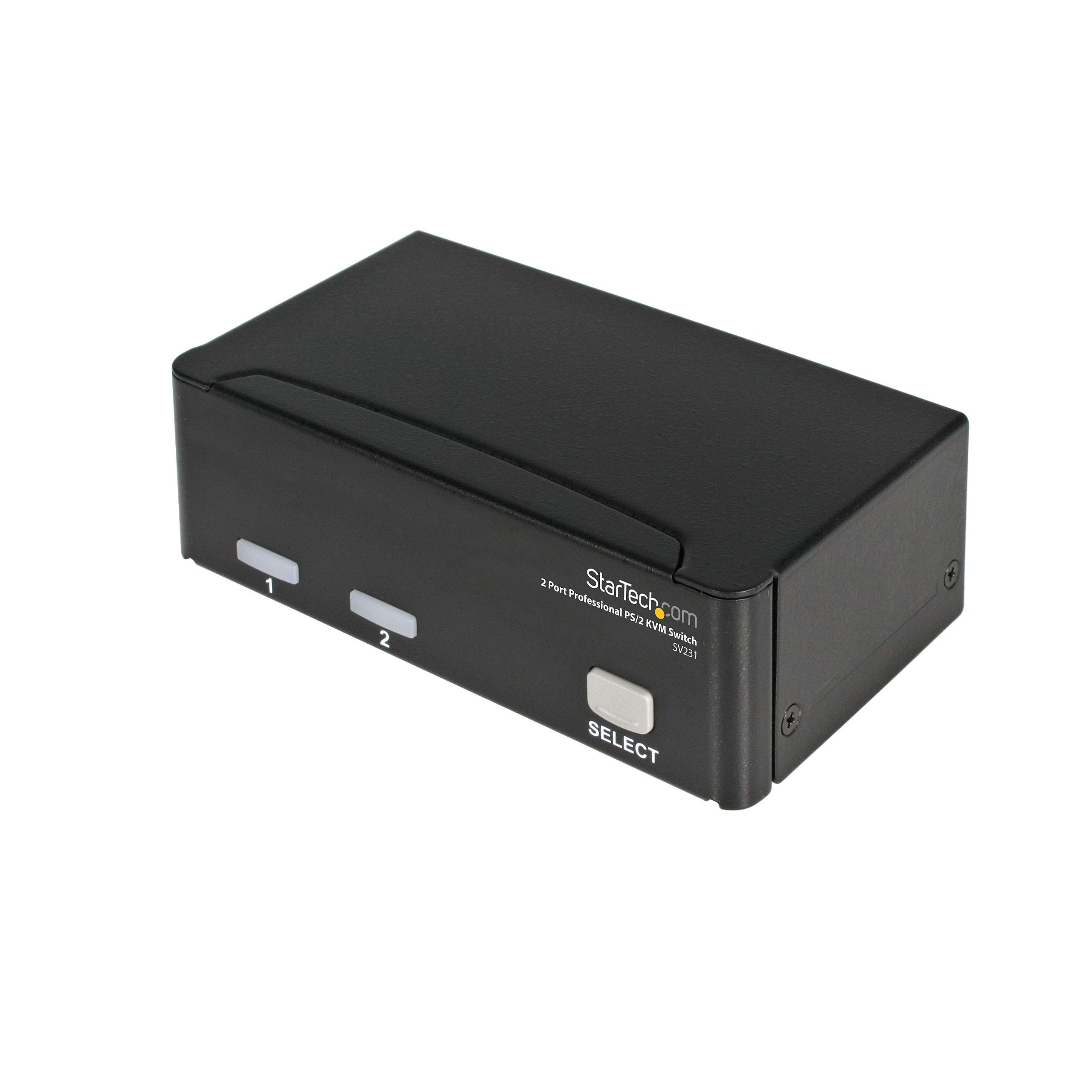 StarTech.com 2-Port Professional KVM Switch - 1U Rackmount KVM Switch - 2-Port - 1920 x 1440 (SV231)