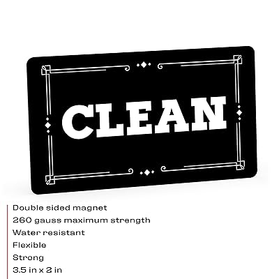 Dishwasher Magnet Clean Dirty Sign for Better Kitchen Organization; Double  Sided Clean Dirty Magnet for Dishwasher, Waterproof Dirty Clean Dishwasher