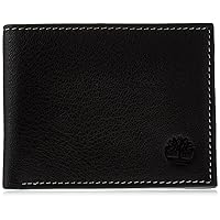 Timberland Men's Blix Slimfold Leather Wallet, Black, One Size