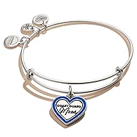 Because I Love You Expandable Wire Bangle Bracelet for Women, Meaningful Charms, 2 to 3.5 in