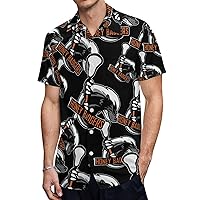 Honey Badger Men's Shirts Short Sleeve Hawaiian Shirt Beach Casual Work Shirt Tops