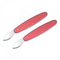 2PCS 20mm Width Watch Back Case Opener Remover Removal Knife, Aluminum Handle Battery Remover Repair Replacing Watchmaker Tools Red (Color : Red)