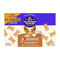 by Wellness Classic P-Nuttier Natural Dog Treats, Crunchy Oven-Baked Biscuits, Ideal for Training, Mini Size, 6 pound box