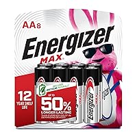 Energizer AA Batteries, Max Double A Battery Alkaline, 8 Count