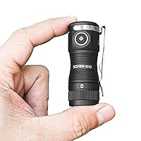 sofirn LED Small Flashlight USB C Rechargeable, SC13 Bright 1300 Lumens EDC Keychain Flashlights with IPX8 Waterproof, Portable Key Ring Mini Flash Light for Everyday Carry Camping Hiking