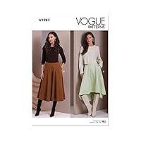 Vogue Misses' Culottes and Skirt Sewing Pattern Packet, Sizes 8-10-12-14-16, Multicolor