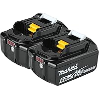 Makita BL1860B-2 18V LXT Lithium-Ion 6.0Ah Battery, 2/pk, Black Makita BL1860B-2 18V LXT Lithium-Ion 6.0Ah Battery, 2/pk, Black