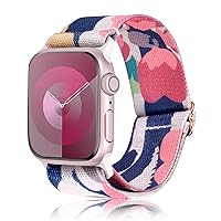 for Stretchy Apple Watch Bands 38mm 40mm 41mm 42mm 44mm 45mm 49mm Women Girls, Nylon Elastic Replacement Bands Straps for iWatch Series 9 8 7 6 5 4 3 2 1 SE Ultra 2