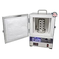 Tabletop HiTemp Electric Burnout Oven Kiln STANARD Controller 2200 Degree Furnace Jewelry Making Dental Casting Wax 3D Resin PLA Burnout Made in The U.S.A. Vent Hole