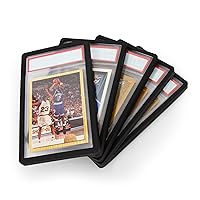 CASEMATIX Graded Card Case Bumper Guards Compatible with Yugioh, MTG, Pokemon PSA Graded Cards, Includes 5 Graded Card Storage Display Sleeve Protectors