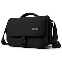 CADeN Camera Bag Case Shoulder Crossbody Bag Compatible for Nikon, Canon, Sony, DSLR SLR Mirrorless Cameras and Lenses (1.0 Black, Large)