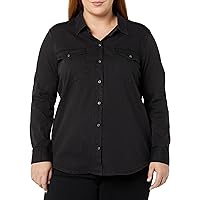 Goodthreads Women's Denim Long-Sleeve Shirt