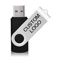 Custom Logo USB Flash Drives Thumb Drives Logo Personalized Flash Drive USB Drive Memory Stick Key Credit USB Drive - Bulk Flash Drives,Black(16 GB, 40 Pieces)