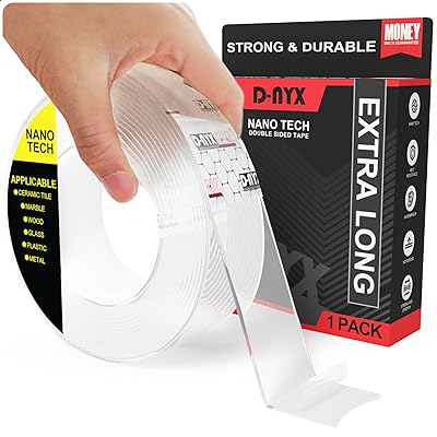 XFasten Double Sided Tape Removable, 1.5-Inch by 15-Yards (Pack of
