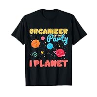 I Planet Organiser Of The Party Science Birthday 7 Years T-Shirt