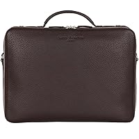David Hampton Richmond Leather Laptop Briefcase Cocoa