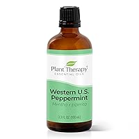 Plant Therapy Peppermint Western U.S. Essential Oil 100 mL (3.3 oz) 100% Pure, Undiluted, Therapeutic Grade