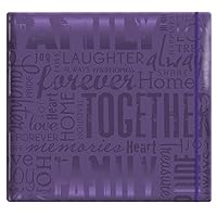 MCS Expressions Collection Family Expandable 10-Page Scrapbook Album with 12 x 12 Inch Pages, 13.5 x 12.5 Inch, Purple