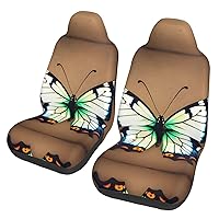 Cute Little Butterfly Car seat Covers Front seat Protectors Washable and Breathable Cloth car Seats Suitable for Most Cars