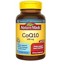 CoQ10 100mg, Dietary Supplement for Heart Health Support, 72 Softgels, 72 Day Supply