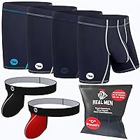 Real Men's Vasectomy Support & Bulge Enhancing Underwear Bundle - Ice Silk Boxer Briefs & Jock Straps in Multiple Colors - Small