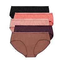 Hanes Women's Hipster Underwear Pack, Breathable Mesh Panties for Women, 5-Pack
