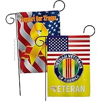 US Vietnam War Garden Flag - Pack Armed Forces Service All Branches Support Honor United State American Military Veteran Official Our Troops - House Banner Small Yard Gift Double-Sided 13 X 18.5