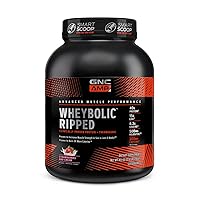 AMP Wheybolic Ripped | Targeted Muscle Building and Workout Support Formula | Pure Whey Protein Powder Isolate with BCAA | Gluten Free | Strawberries and Cream | 22 Servings